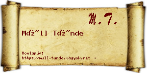 Müll Tünde névjegykártya